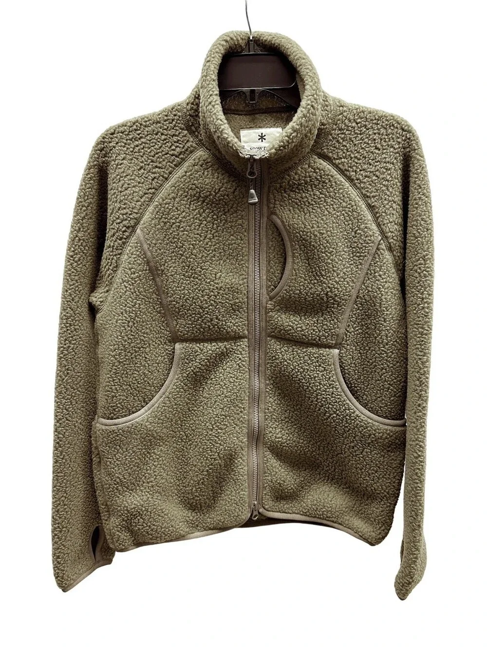 NEW Snow Peak Khaki Thermal Boa Fleece Jacket Small